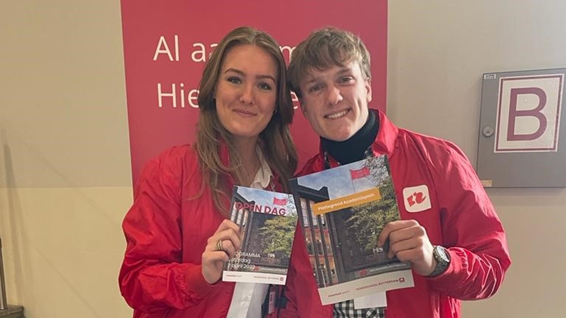 Lotte en Sander, eerstejaars studenten
