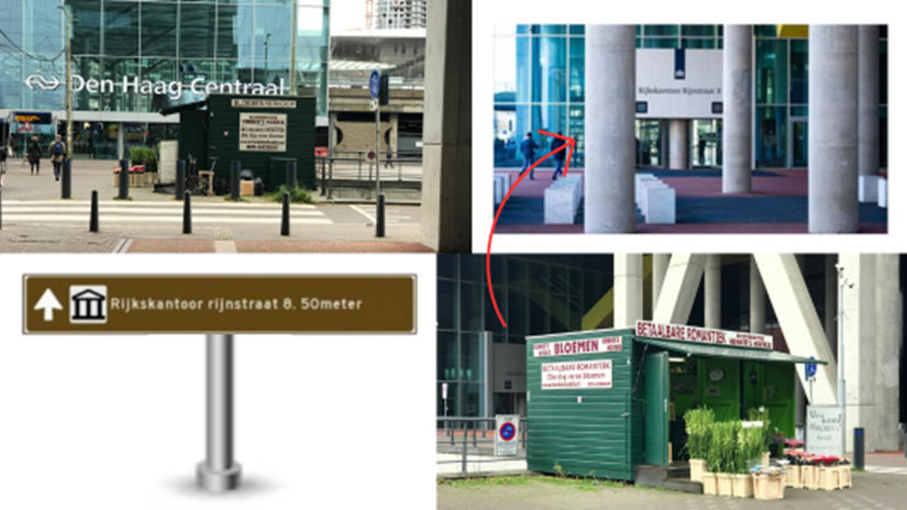 Bewegwijzering FMHaaglanden-kantoor volgens verbeterplan